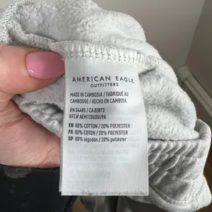 American Eagle Cotton Blend Casual Pull‎ On Gray Jogger Sweatpants Sz Medium thumbnail 11