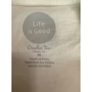 Life is Good Womens Crusher Tee White American Flag Heart Graphic T-Shirt Size M thumbnail 6