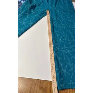 Classic Concepts Teal Embroidered Leaf Drawstring Pants JB1537BM-2 women's thumbnail 6
