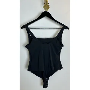 SKIMS Fits Everybody Square Neck Sleeveless Bodysuit in Onyx Black Size 2X thumbnail 7