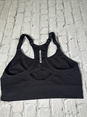 New Balance Womens Black Seamless Racerback Medium Support Sport Bra XL thumbnail 4