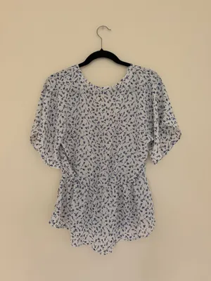 Sienna Sky Floral Blouse- Blue/white/medium thumbnail 2