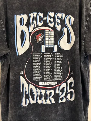 Buc-ee's Tour '25 Acid Wash Festival 100% Cotton Unisex T-Shirt sz M thumbnail 4