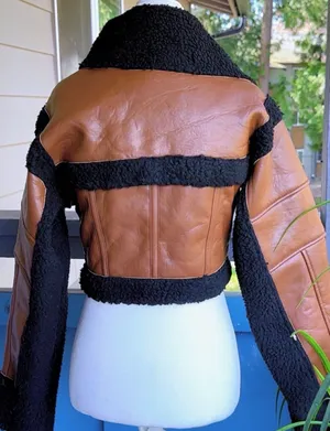 Pretty Little Thing Faux Leather Borg Lined Jacketz thumbnail 6