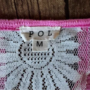 🌸 POL Pink Boho Lace Patchwork Top - Size M 🌸 thumbnail 3