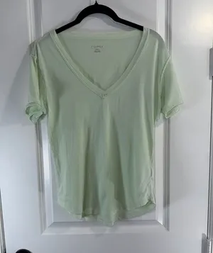 Z SUPPLY Organic V-Neck Tee in Whisper Mint thumbnail 1