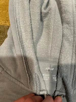 Aerie Zip Up Hoodie Oversized Sweatshirt Dusky Blue Size Medium thumbnail 2