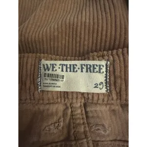 Free People Good Luck Cord Barrel Jeans Tan Brown Neutral Size 29 Corduroy thumbnail 11