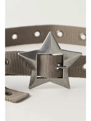 Free People Bohemian Grunge 90s Zoa Star Buckle Hip Belt Medium Large NWT thumbnail 2