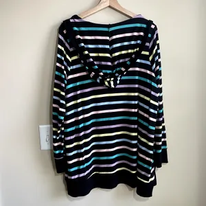 Disney‎ colorful striped cardigan hooded women's size 1X rayon blend sweater thumbnail 7