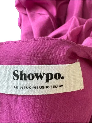 Showpo - Paige Maxi Dress Orchid Purple Cutout Balloon Sleeve Gown Sz US 10 thumbnail 7