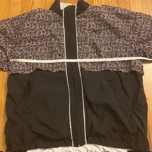 Nike Windbreaker Jacket Women Black Brown Geometric Vintage 90s‎ Full Zip Medium thumbnail 8