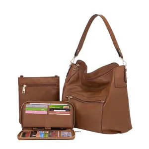 Women's 3-Piece Set Bag One Size Brown thumbnail 1