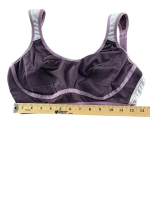 Women's Purple Syrokan Bra with Light Lavender with mesh Trim thumbnail 5