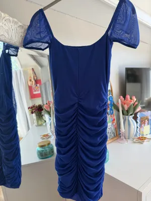 Hello Molly Mini Dress Blue Bodycon thumbnail 3