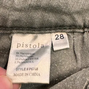 Pistola Olive Green Wash Skinny‎ Jeans Comfort Stretch Moto Casual Pants Size 28 thumbnail 6