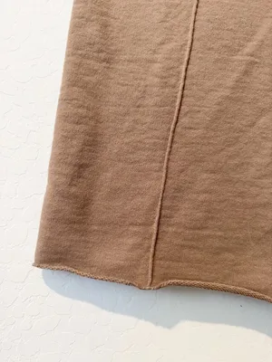 Tkees Sweatpants Size Small Earthen Wide Leg Raw Hem Pintuck‎ Terry Quiet Luxury thumbnail 5