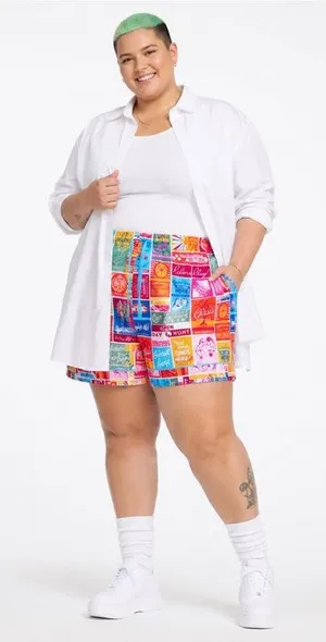 Target Pride Vibrant Rainbow Satin Pride Shorts Lightweight & Festive Sz XXL thumbnail 1