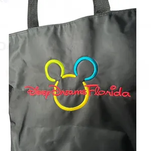 Disney Tote - Disney Dreams Florida - Zipper Nylon Travel Tote. Black. thumbnail 3