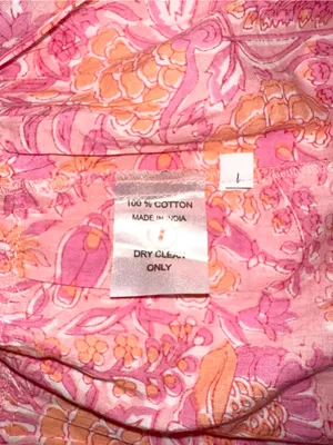 Mille Resort & Travel Violetta Pink Floral Ruffle Sleeve Tiered Dress SMALL thumbnail 5