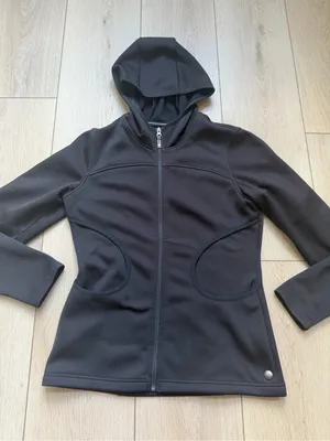 Burton Soft Shell Fleece Lined Black Zip-Up Hoodie Jacket Women’s Size Large thumbnail 1
