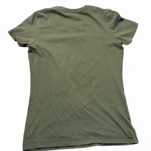 Plant Based Drippin Women’s T Shirt Size Large Army Green Fitted thumbnail 2