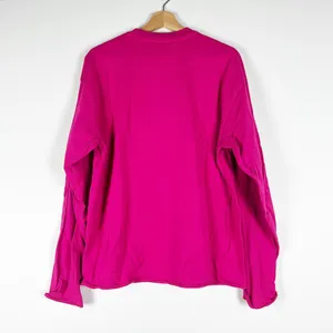 Drew House Mascot Smiley Face Long Sleeve Cotton Crew Tee Shirt Fuchsia Pink S thumbnail 4