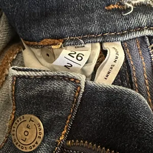 LOFT Blue Jeans with Patterned Cuffs thumbnail 6