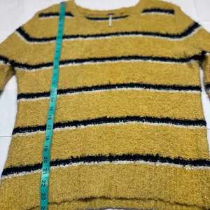 Free People "Best Day Ever" Alpaca-Blend Boucle Stripe Sweater thumbnail 7