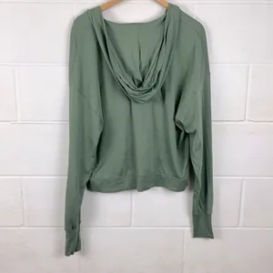 Sweaty Betty women’s after class relaxed fit salix green hooded sweatshirt SizeL thumbnail 6