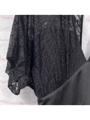 XOXO Black Lace Wide Leg Jumpsuit Women’s Medium Elegant Evening Party thumbnail 5
