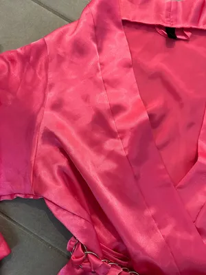 Boutique Pink Silk Robe thumbnail 2