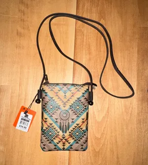 American Bling Southwestern Aztec Dreamcatcher Crossbody Phone‎ Bag NEW thumbnail 1