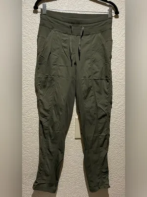 Lululemon Street To Studio Pants Unlined 26”Olive Green Size 4 thumbnail 3