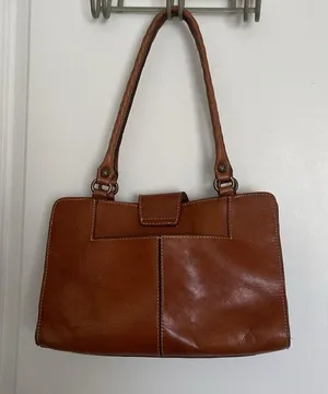 Patricia Nash Rienzo Top Handle Satchel Tan Leather Handbag Brown thumbnail 10