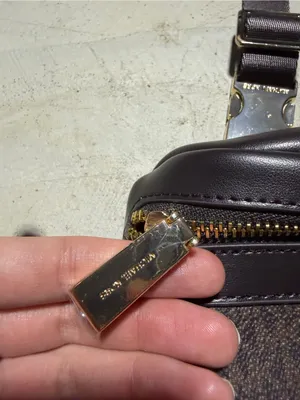 Michael Kors Brown Monogram logo Belt Bag with Gold Hardware thumbnail 4