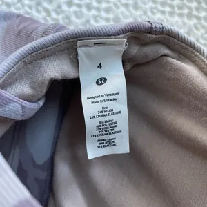 LULULEMON Energy Bra Long Line Ribbed Incognito Camo Iris Violet Verbena Size 4 thumbnail 12