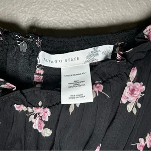 NEW Altar’d State Deanne black floral tiered maxi dress women’s size small thumbnail 9