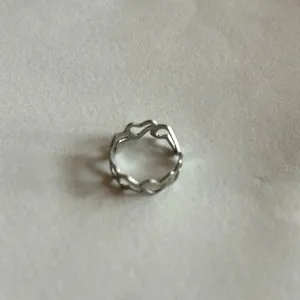 3/$20 Silver Tone Heart Love Multiple Patterned Circle Ring Size 5 thumbnail 3