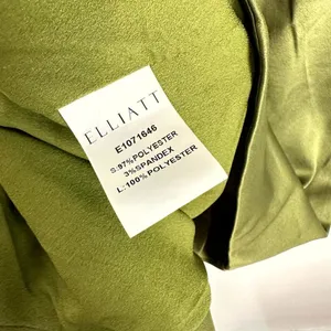 ELLIATT Camo Asymmetric Satin Cocktail Dress in Khaki Size X-Small thumbnail 8