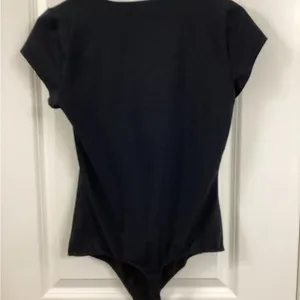 Free People Black Fitted Bodysuit Top thumbnail 3