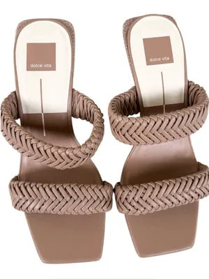 Like New Dolce Vita Sahale Wedge Sandals Size 9.5 Retail $135.00 thumbnail 2