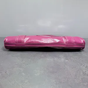Vintage GUESS Portofino Clutch Baguette Bag | Plum Cutout Handle | Y2K thumbnail 3