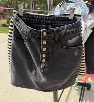 Brandy Melville J Galt Denim Black Skirt thumbnail 1