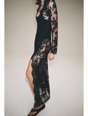 Zara lace long dress. S-M. thumbnail 14