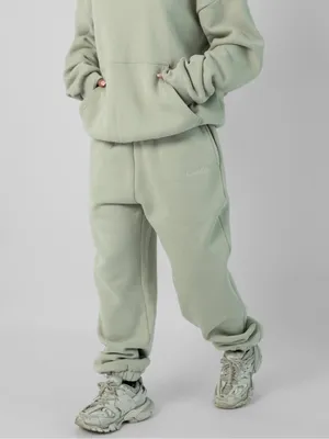 Comfrt Signature Pastel Sweatpants Size XS Green Tea Fleece Lined Light Green thumbnail 4