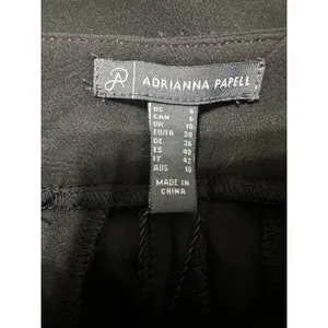 Adrianna Papell Womens‎ Mid-Rise Straight Leg Bi-Stretch Trouser Pants Black 6 thumbnail 4