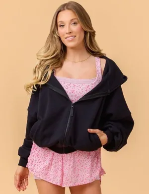 NWT! Blogilates Target X - Women's Marshmallow Full Zip Hooded Sweatshirt Size L thumbnail 1