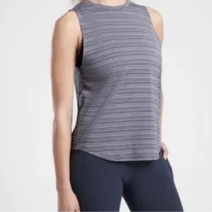 Cloudlight Striped Muscle Tank Whisper Medieval Blue Gray Women’s Medium thumbnail 2