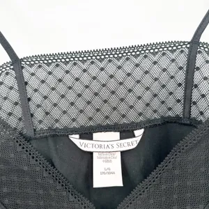 Victorias Secret Polka Dot Lace Trim Retro Pinup Rockabilly Cami Top Size‎ L thumbnail 3